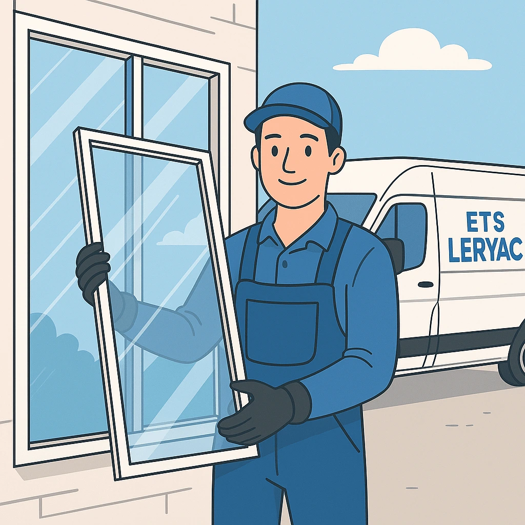 Pose de baie vitrée sur mesure par ETS LERYAC